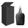 100L Laundry Hamper with Lid,Clothe Basket for Laundry with 1 Removable Bag