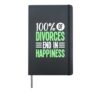 100% Of Divorces End In Happiness Hardcover Journal, Black