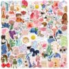 100 Pack Aesthetic Stickers - Waterproof Vinyl Decals for Water Bottle, Laptop, Journal | Cute Cartoon Watercolor Designs | Unique Gift Ideas for Girls, Teens, Adults