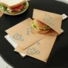 100Pack Grease-Resistant Paper Bags Sandwich Snack Bag Wrapping 6 x 6”