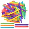 100Pcs 4.5 Inch Colored Popsicle Sticks for Crafts