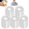 100 PCS Aluminum Foil Food Covers, Reusable Aluminum Foil Food Covers Insulated Food Cover, 110℃ Heat Resistant Elastic for Meals Vegetables Fruits Leftovers for Kitchen Reusable Picnic Restaurant