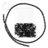 100PCS Black Bamboo Bead with Elastic Rope and Box, Bamboo Joint Craft Bead