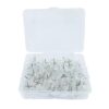 100Pcs Clear Flower Head Push Pins for Cork Board, Decorative Map Pin Tacks