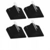 100 Pcs Clothes Hanger Set Non-Slip Velvet Space Saving Suit Hangers for Closet Organization Black