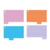 100Pcs Colorful Cards 4 Colors Tabbed Cards, Type B