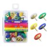 100 Pcs Drawing Pins Thumb Tacks Push Pins Decorative Pushpins Poster Message Board Tacks for Notice Board Photos Thumb