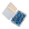 100Pcs Heart Shape Push Pins Metal Thumb Tacks for Home, Blue