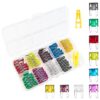 100PCS Mini Blade Fuse Kit with Puller, 2A-40A Automotive Fuses for Car