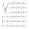100pcs Mini Metal Brads Paper Fastener Kit with Hole Punch Tool