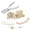 100pcs Mini Metal Paper Brads with Washers for Crafts