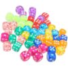 100pcs Mm Translucent Color Acrylic Six-Sided Dice with Spots