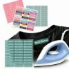100 PCS Personalized Iron On Name Labels for Clothing Custom Transfer DTF Name Stickers Washable Clothing Labels for Nursing Homes, Camp, School