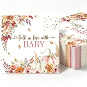 100Pcs Pink A Sweet Pumpkin Napkins for Girls Pumpkin Baby Decorations