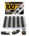 100Pcs Quick Wire Connectors Kit, Lock Strip Double Wire Plug in Connector