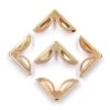 100Pcs Rose Gold Corner Protectors 23x16mm Metal Book Corners for Albums Menus Scrapbook