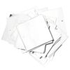 100 Pcs Square Sequins, 50x50mm Flat Silver Loose Paillettes for Sewing