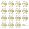100 Pcs Sunflower Paper Clips, Decorative Metal Fancy Flower Stationery, Cute Large 11.4 x 11.4 in Clips for Office Document Organization, Bookmarks, and Crafting Projects, Assorted Paper Fasteners