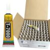 100 PCS T-7000 Black Adhesive Glue Bulk - 15ml/0.5oz Semi Fluid Liquid Glue with Precision Tip for Cell Phone Screen Replacement, Electronics, Craft & Jewelry Repair