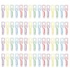 100pcs Tooth Shaped Colored Paper Clips for Notes and Crafts Iron