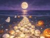 100 Piece Halloween Beach Ghost Pumpkin Seashells Moon Wall Art Home Decor