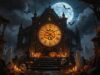 100 Piece Halloween Castle Clock Tower Pumpkin Night Puzzle Wall Art Decor