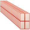 100 Sheets Blank Self Adhesive Name Labels, 100 White Multi