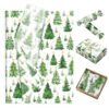 100 Sheets Green Christmas Tree Tissue Paper, 14x20 Inch Gold Star Printed Decorative Gift Wrapping Tissue Paper for Xmas Gift Box Filler, Flower Bouquet Packaging, DIY Craft Party Decorations