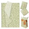 100 Sheets William Morris Pattern Tissue Paper, 14x20 Inch Sage Green Willow Leaf Decorative Gift Wrapping Tissue Sheets, Thin Packaging Paper for Gift Box, Wedding Bridal Shower DIY Craft Supplies