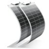 100W Flexible Solar Panel Kit, Monocrystalline, 2-Pack