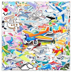 101Pcs Airplane Themed Stickers Vinyl Aesthetic Decals for Laptops Skateboards Luggage Helmets Bikes and Phones Teens Adults and Aviation Fans