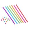 1040pcs Glitter Origami Star Paper Strips 7 Colors Double Craft