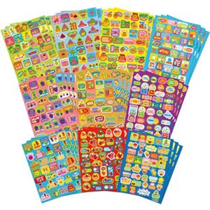 1060 Pcs Scratch and Sniff Scented Stickers for Kids Motivational Fruit Smelly Sticker Classroom Reward Gift for Teacher School Supplies 10 Styles