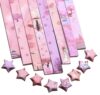 1080 Sheets Origami Star Paper Different Designs of Cute Strips Lucky Star Decoration Folding Paper for DIY Hand Art Crafts Teaching Supplies (Style04-1080 Sheets)