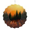 10 Inch Forest Sunset Wind Spinner for Yard and Garden, Farmhouse Trees Nature Autumn Landscape Hanging Ornaments Outdoor 3D Kinetic Wind Sculpture Spinners Indoor Outdoor Patio Décor Ornaments Gift