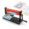 10 Inch Hand Cranked Laminator, Manual Cold Laminating Machine, Maximum Roller Spacing 3mm with Adjustable Rubber Rollers, for Photos, Vinyl, Prints and Pressure-Sensitive Film