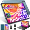 10 inch Tablet with Keyboard - Android 16 Tablet with 24GB+256GB+2TB Expand