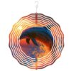 10 Inch Wind Chime 3D Hanging Wind Spinner Garden Decor Dolphin Sunset
