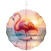 10 Inch Wind Chime 3D Hanging Wind Spinner Garden Decor Flamingo Sunset
