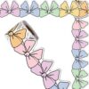10m Vibrant Bowknot Bulletin Board Border, Adhesive for Classroom
