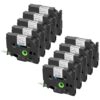 10 Pack Compatible with P-Touch TZe-931 TZe931 12mm 0.47 Silver Label Tape