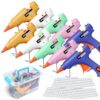 10 Pack Mini Hot Glue Gun with 50 Glue Sticks, 5 Colors Mini Hot Glue Gun Set, Small Hot Glue Gun Kit with Storage Box for Crafts & School Class Projects, Craft Glue Guns for DIY Arts & Home Repair
