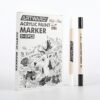 10 Pack Pure Black & White Acrylic Paint Markers, Dual Tip Brush & Fine