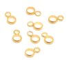 10 Pcs 12mm 24k Matt Gold Plated Spacer Connector Beads