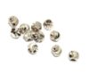 10 Pcs 4mm Rhodium Plated Faceted Laser Cut Ball Beads