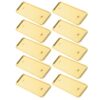 10pcs Blank Metal Name Badge with Pin Back for Work Office Staff