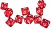 10 Pcs D10 Polyhedral Dice - Precision 10-Sided High-Clarity Dice for Tabletop Games and Role-Playing Adventures (Red)