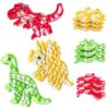 10 PCS Dinosaur Sensory Bubble Pop Fidget Toy, Push Stress Relief Educational Tool for Kids and Adults