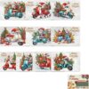 10PCS DIY Xmas Diamond Art Scratch Card (Electric Car)
