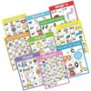 10 Pcs Educational Phonics Posters Basic Phonics Learning Chart Picture Cards Kids Toddlers Kindergarten Classroom Colorful Cards